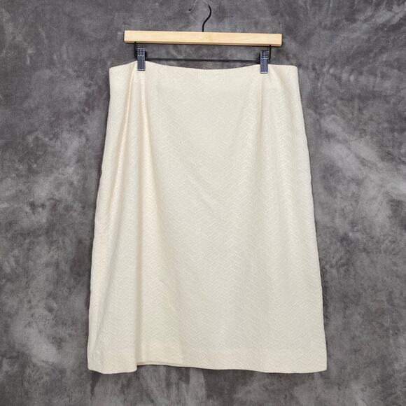 Pendleton Womens Knee Length Skirt Size 16 Wool Blend Lined Textured Old Money - Picture 1 of 10